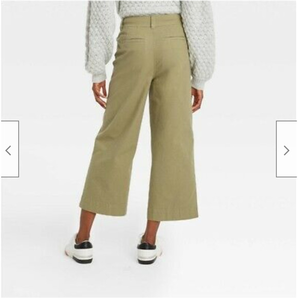 A New Day Wide Cotton Blend Leg High Rise Cropped Pants - Picture 3 of 10